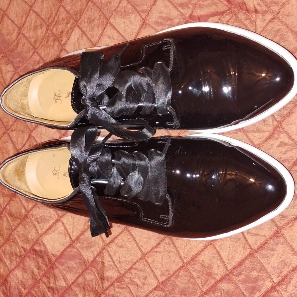 Johnston & Murphy Black Patent Leather Flats